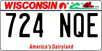WI license plate 724NQE