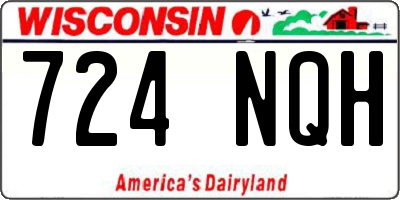 WI license plate 724NQH