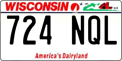 WI license plate 724NQL
