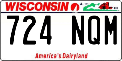 WI license plate 724NQM
