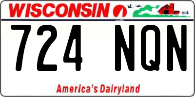 WI license plate 724NQN