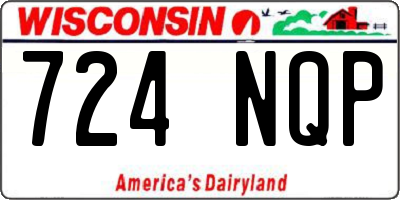 WI license plate 724NQP