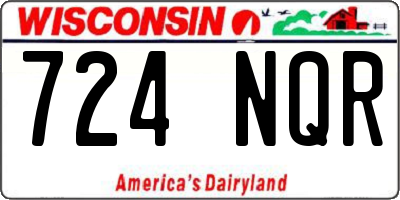 WI license plate 724NQR