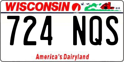 WI license plate 724NQS