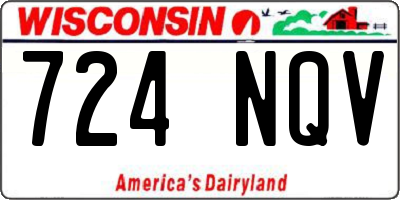 WI license plate 724NQV