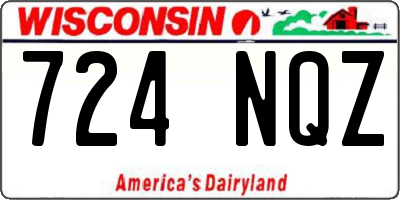 WI license plate 724NQZ