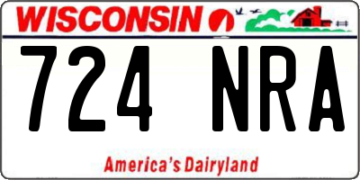 WI license plate 724NRA