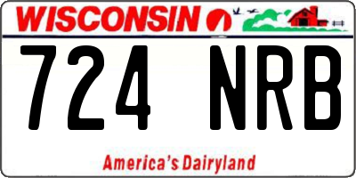 WI license plate 724NRB