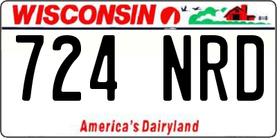 WI license plate 724NRD