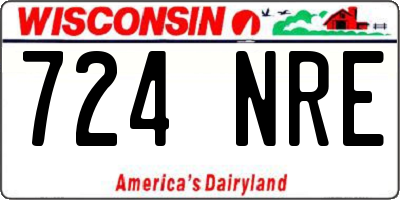 WI license plate 724NRE