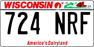 WI license plate 724NRF
