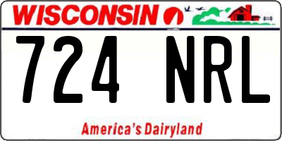 WI license plate 724NRL