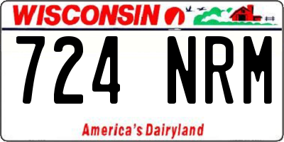 WI license plate 724NRM