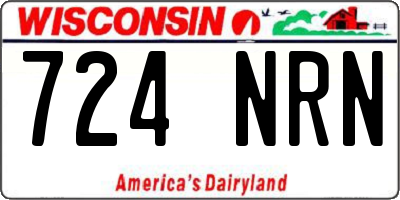 WI license plate 724NRN