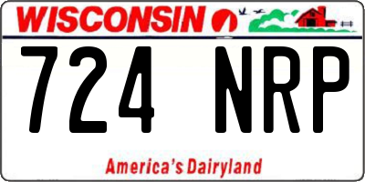 WI license plate 724NRP