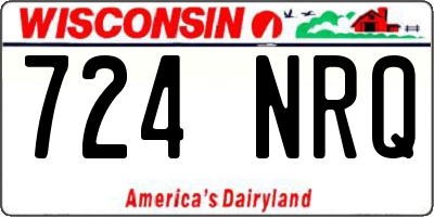 WI license plate 724NRQ