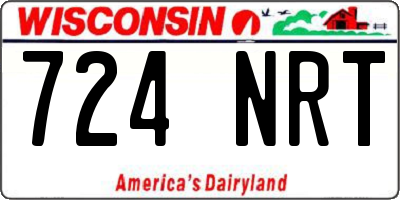 WI license plate 724NRT
