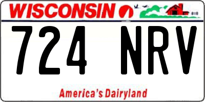 WI license plate 724NRV