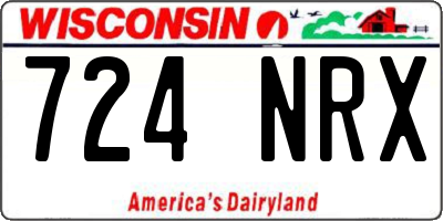 WI license plate 724NRX