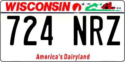 WI license plate 724NRZ