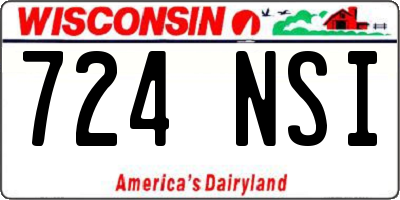 WI license plate 724NSI