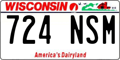 WI license plate 724NSM