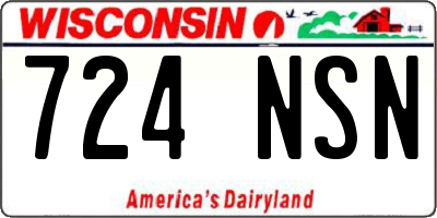 WI license plate 724NSN