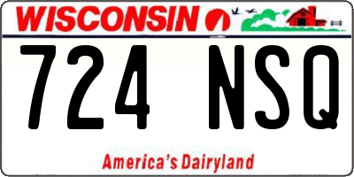 WI license plate 724NSQ
