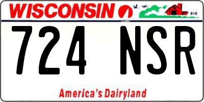 WI license plate 724NSR