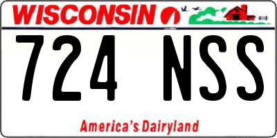 WI license plate 724NSS