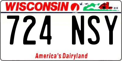 WI license plate 724NSY