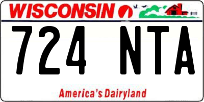 WI license plate 724NTA