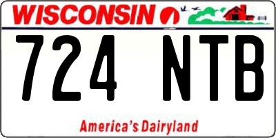 WI license plate 724NTB