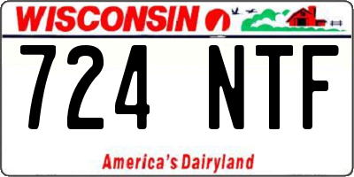 WI license plate 724NTF