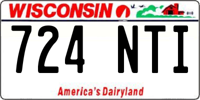 WI license plate 724NTI