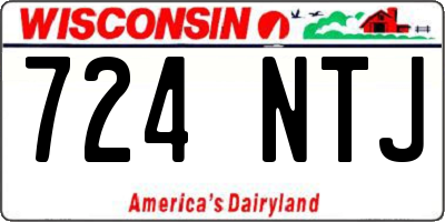 WI license plate 724NTJ