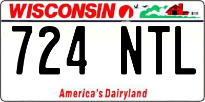 WI license plate 724NTL