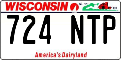 WI license plate 724NTP
