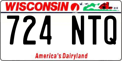 WI license plate 724NTQ