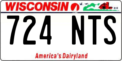 WI license plate 724NTS
