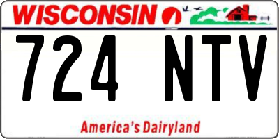 WI license plate 724NTV