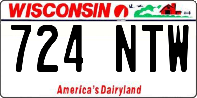 WI license plate 724NTW