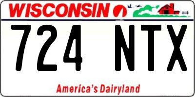 WI license plate 724NTX