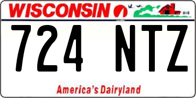 WI license plate 724NTZ