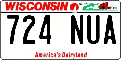 WI license plate 724NUA