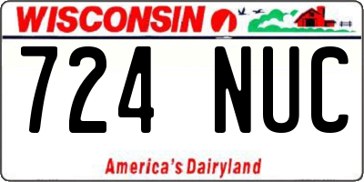 WI license plate 724NUC