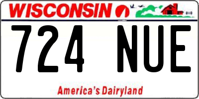 WI license plate 724NUE
