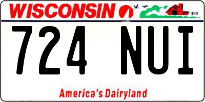 WI license plate 724NUI