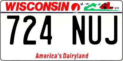 WI license plate 724NUJ