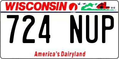 WI license plate 724NUP